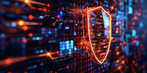 Cyber Shield, Digital Fortress, Binary Barrier | Data Security System for Protection and Verification