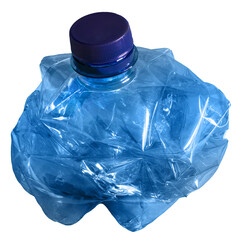 Deformed plastic bottle. Plastic garbage