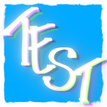 Test sign on blue background