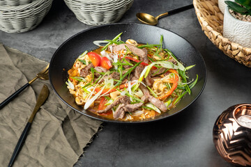 pasta with meat and vegetables