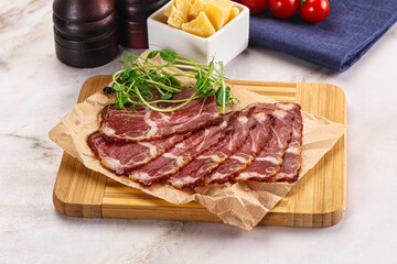 Italian pork sausage - prosciutto crudo