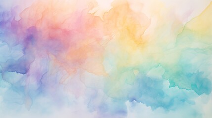 Abstract Watercolor Background With Soft Pastel Hues and Fluid Texture