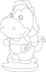 Obraz premium Horse Mug Animal Vector Graphic Art Illustration