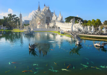 Chiang Rai, Thailand, a view of Wat Rong Khun also known as WhiteTemple