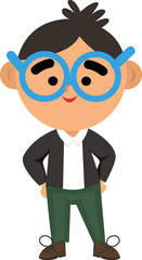Boy with glasses