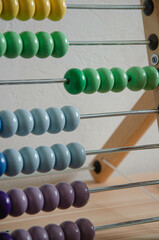 Boulier en bois en gros plan