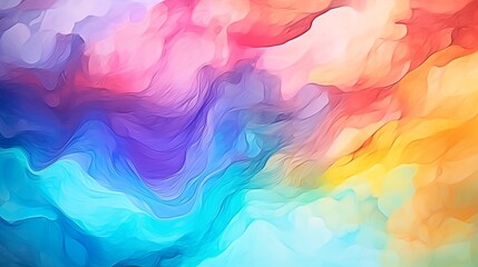 Vibrant Abstract Art with Smooth Colorful Waves and Soft Gradients