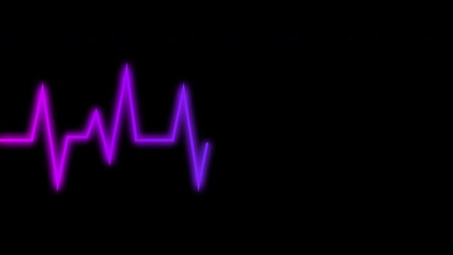 heartbeat monitor ekg  gradient line neon background animation