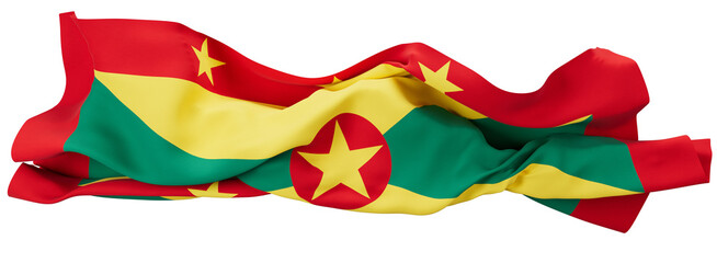 Elegant Flag of Cameroon Billowing Gracefully Against a Dark Void