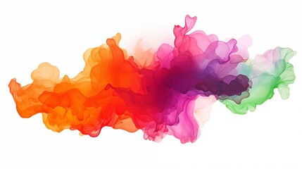 Fototapeta premium Abstract Colorful Smoke Cloud Depicting a Vivid and Artistic Ink Blend
