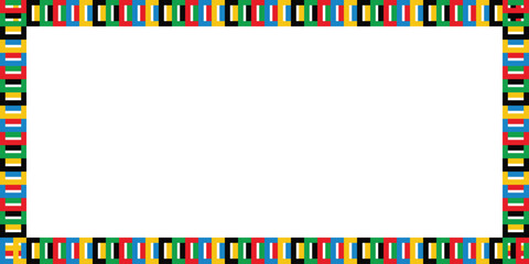 Paris Olympics 2024 Olympic square frame template

