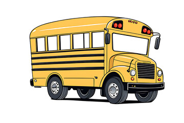 yellow school bus drawing school bus illustration with black and yellow outlines printable school Illustrated school bus PNG