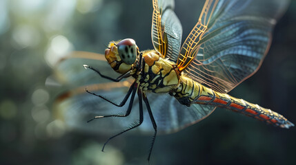 Dragonfly UHD wallpaper. AI generative.	