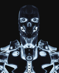 mega cyborg id profile picture in white background
