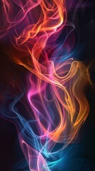 b'Colorful abstract background with smoke and fire'
