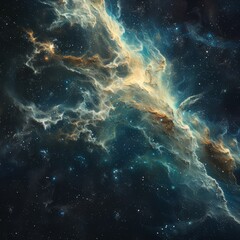 Fototapeta na wymiar Interstellar gas clouds in the Eagle Nebula