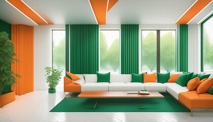 modern living room with window