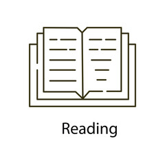  Reading Vector Icon Design  Icon symbolizing the concept of reading.