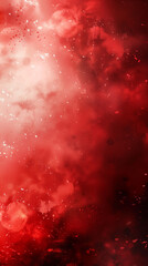 Abstract red grunge background with stains and splashes of paint in horror style. Banner for design with drops and spots.