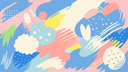 Abstract Colorful Vector Background with Dynamic Shapes and Patterns