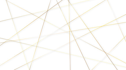 Fototapeta premium Seamless pattern low poly luxury geometric premium chaotic golden lines on transparent background vector.