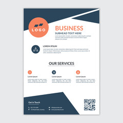 Corporate business flyer template with geometric shapes