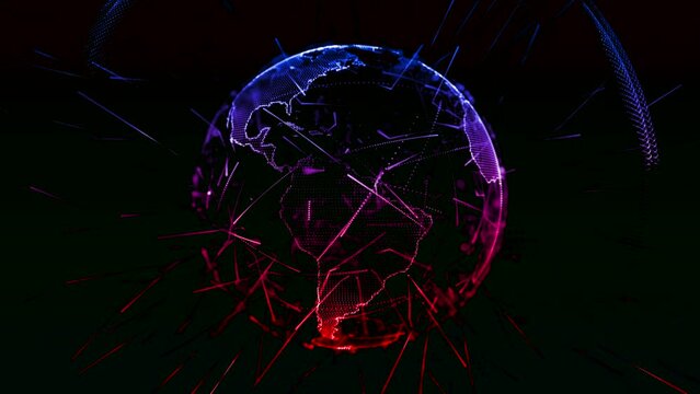 news maps of the world modern future technology futuristic earth headlines intro