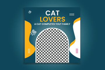 Pet adoption social media post template