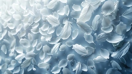   A tight shot of a frosted glass pane adorned with a bouquet of white blossoms exterior - obrazy, fototapety, plakaty