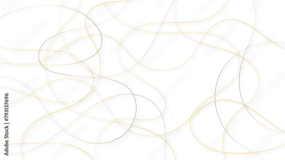 Poster colorful random pattern line stroke on a transparent background. decorative golden pattern with tang