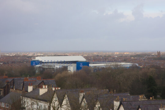 England, Liverpool - December 29, 2023: Goodison Park is the stadium of the Everton Football Club.