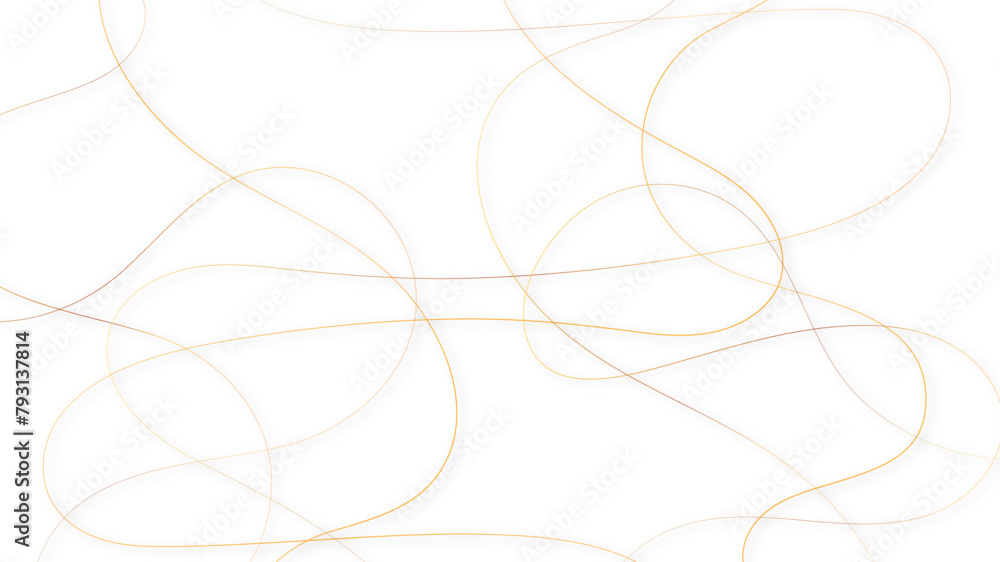 Poster random chaotic golden line for design element. simple golden scribble lines backdrop minimal style b