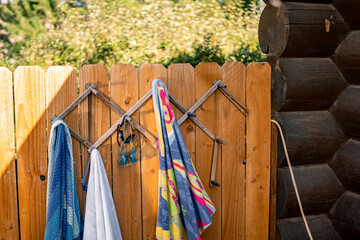 DIY Towel and Goggle Hooks for Outside Hot Tub