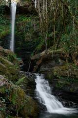 Obraz premium Lamiña Waterfalls in the Saja-Besaya Natural Park. Cantabria. Spain