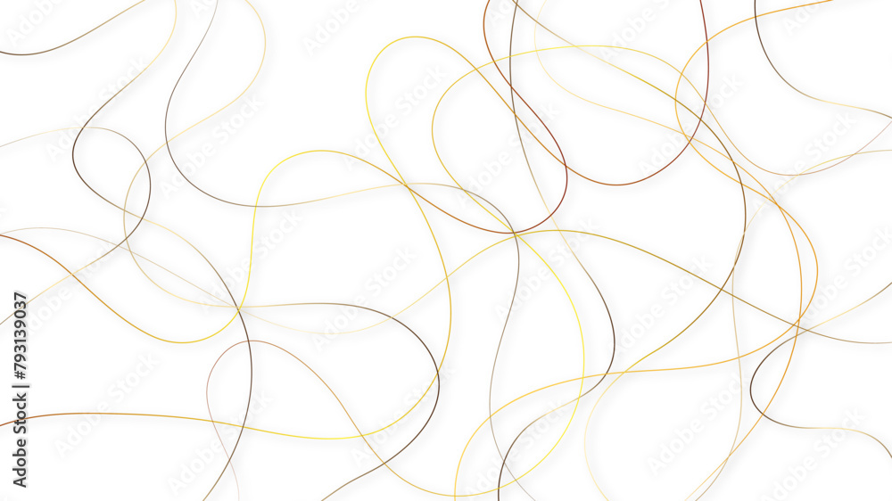 Poster colorful random pattern line stroke on a transparent background. decorative golden pattern with tang