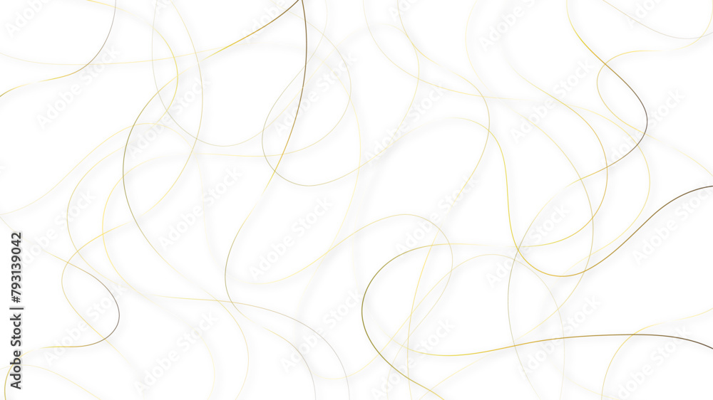 Poster colorful random pattern line stroke on a transparent background. decorative golden pattern with tang