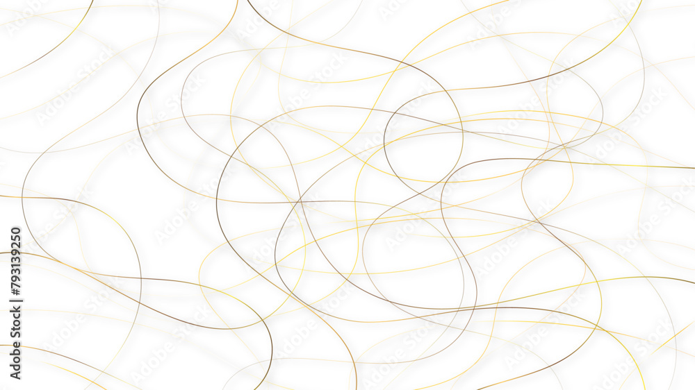 Poster colorful random pattern line stroke on a transparent background. decorative golden pattern with tang