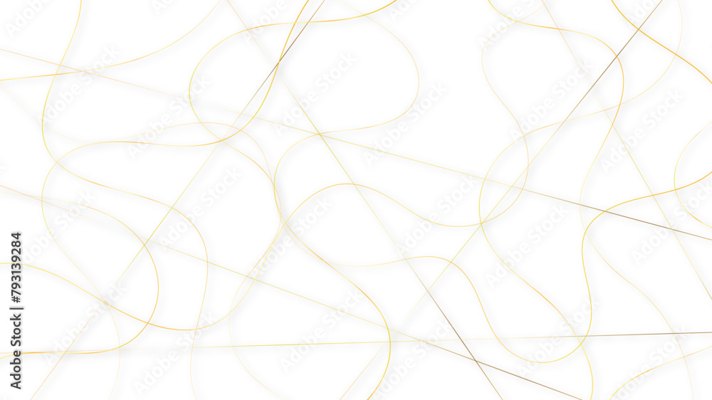Poster colorful random pattern line stroke on a transparent background. decorative golden pattern with tang