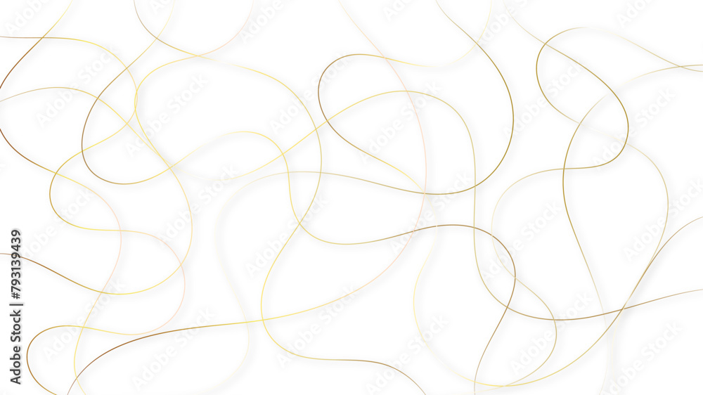 Poster colorful random pattern line stroke on a transparent background. decorative golden pattern with tang