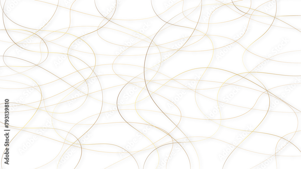 Poster colorful random pattern line stroke on a transparent background. decorative golden pattern with tang