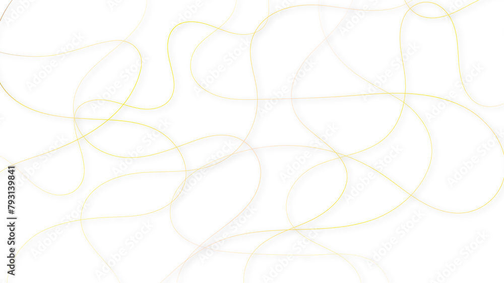 Poster colorful random pattern line stroke on a transparent background. decorative golden pattern with tang