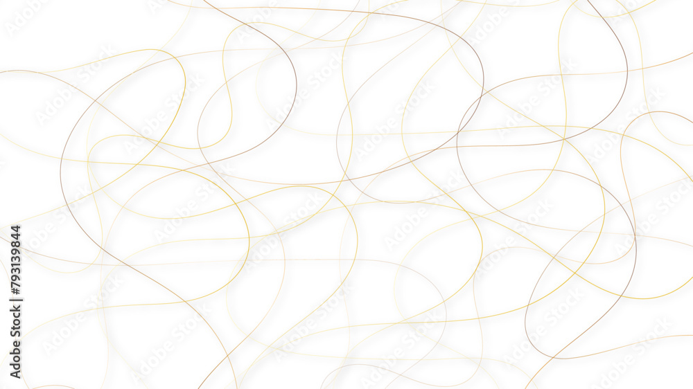 Poster colorful random pattern line stroke on a transparent background. decorative golden pattern with tang
