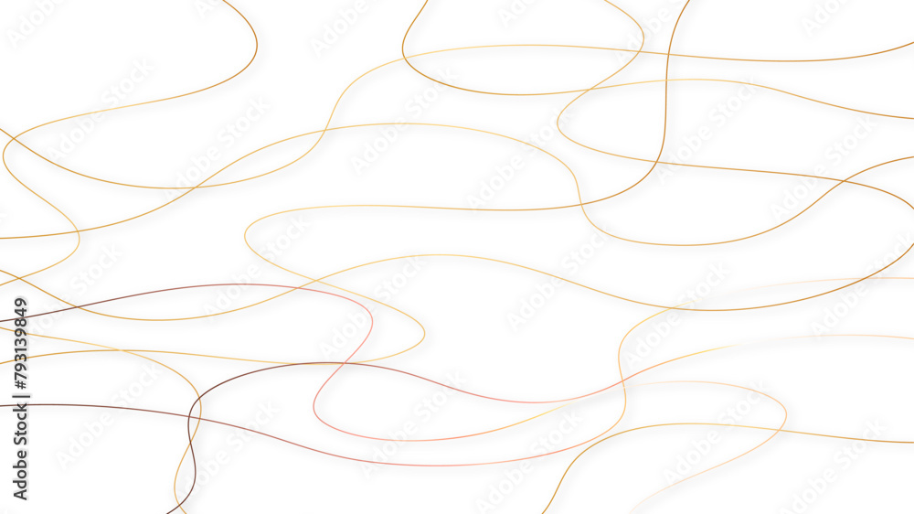 Poster colorful random pattern line stroke on a transparent background. decorative golden pattern with tang