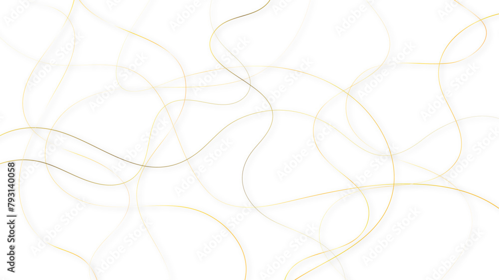 Poster colorful random pattern line stroke on a transparent background. decorative golden pattern with tang
