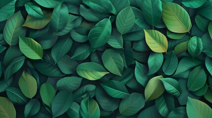 Fototapeta premium Abstract leaves form a vibrant background, a colorful representation of plant design. Nature's design in artwork, a display of green leaves.