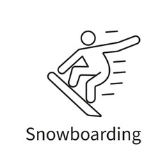 Snowboarding Vector Icon. Design Icon representing the sport of snowboarding.