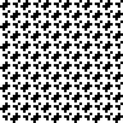 Fototapeta premium Figures, squares ornament. Seamless pattern. Folk wallpaper. Checks, shapes ornate. Embroidery background. Tribal motif. Ethnic mosaic. Digital paper, textile print, abstract illustration. Vector art