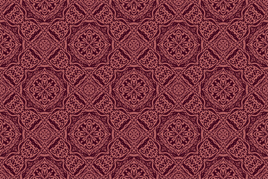 seamless ornate wallpaper pattern in dusky rose