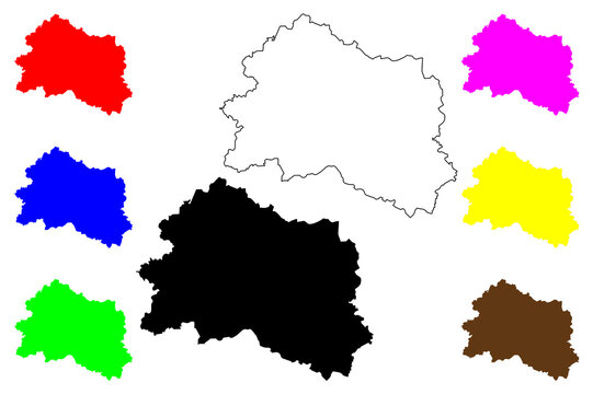Oryol Oblast (Russia, Subjects of the Russian Federation, Oblasts of Russia) map vector illustration, scribble sketch Oryol Oblast map