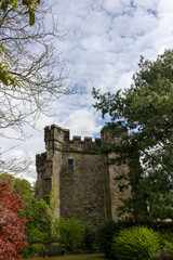 Side Profile of Whaley Abbey Gatehouse in Lancashire, England 